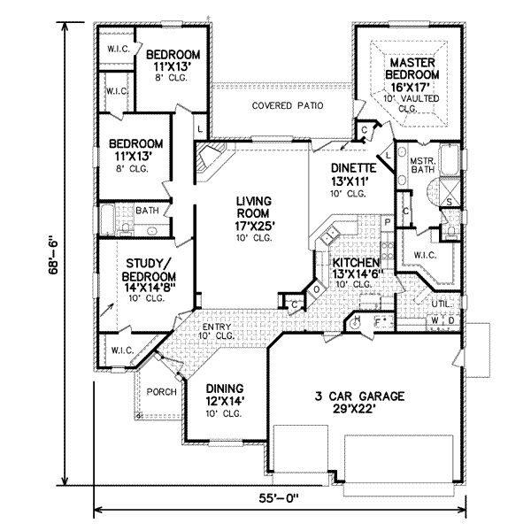 Traditional Floor Plan - Main Floor Plan #65-323