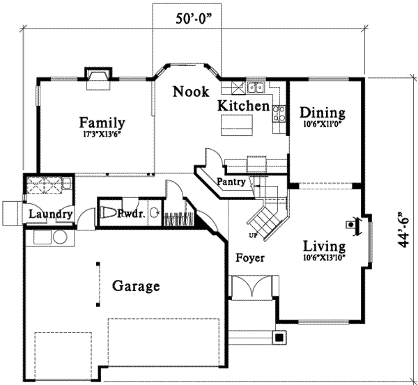 Traditional Floor Plan - Main Floor Plan #78-173