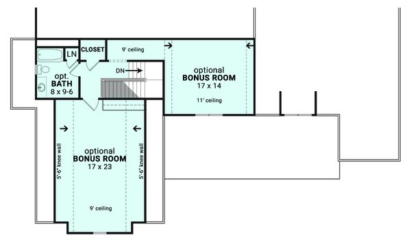 Farmhouse Floor Plan - Upper Floor Plan #119-436