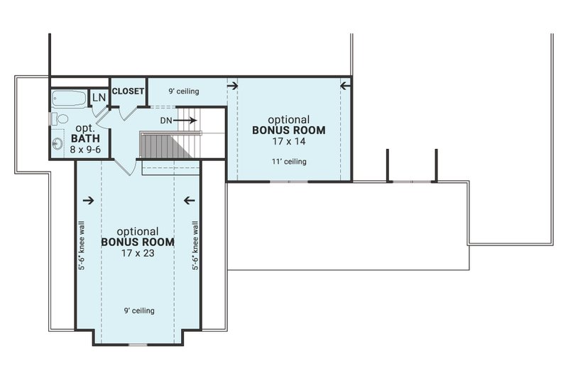Dream House Plan - Floor Plan - Upper Floor for Farmhouse House Plan #119-436 - 3 bed, 2.5 bath