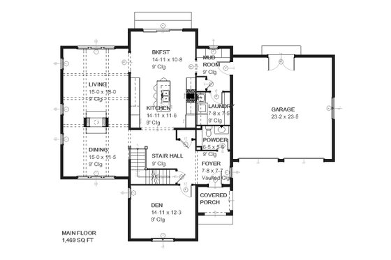Tudor style, house plan