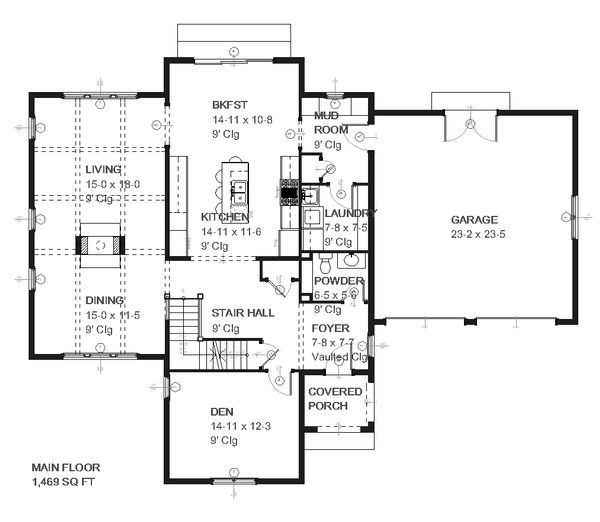 Tudor style, house plan