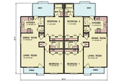 Traditional Style House Plan - 4 Beds 4 Baths 2071 Sq/Ft Plan #54-607 