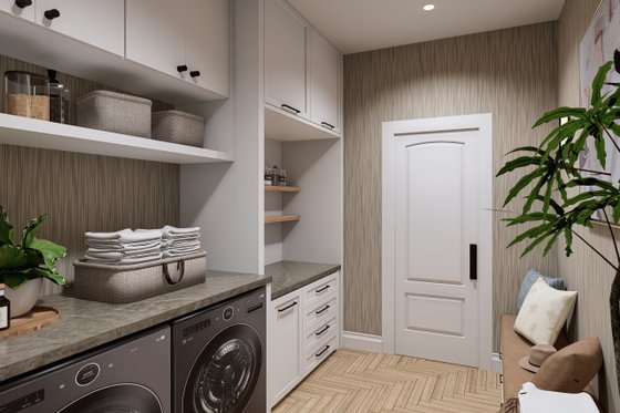 Interior - Laundry for Traditional House Plan #54-682 - 3 bed, 3 bath
