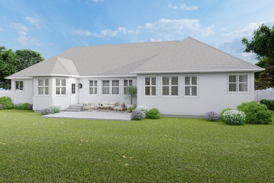 Exterior - Rear Elevation for Country House Plan #1060-253 - 3 bed, 2 bath