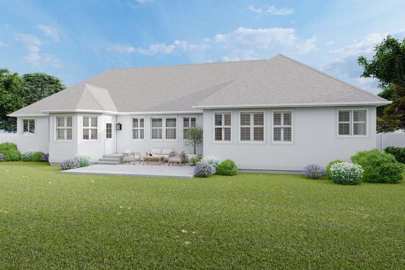 House Design - Exterior - Rear Elevation for Country House Plan #1060-253 - 3 bed, 2 bath