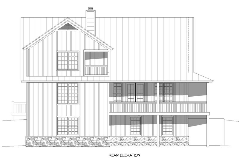Dream House Plan - Exterior - Rear Elevation for Traditional House Plan #932-477 - 2 bed, 2 bath