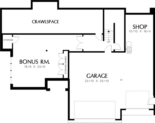 House Design - Mediterranean Floor Plan - Lower Floor Plan #48-232