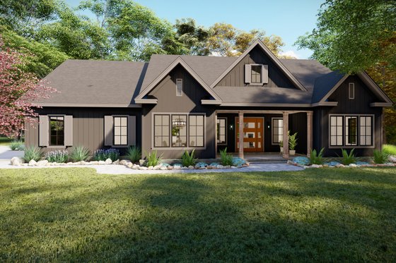 Exterior - Front Elevation 3 for Farmhouse House Plan #1094-12 - 3 bed, 2 bath