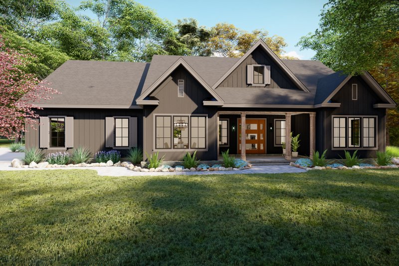 Dream House Plan - Exterior - Front Elevation 3 for Farmhouse House Plan #1094-12 - 3 bed, 2 bath