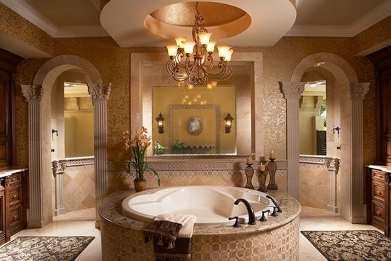 Interior - Master Bathroom for Mediterranean House Plan #548-3 - 5 bed, 5.5 bath
