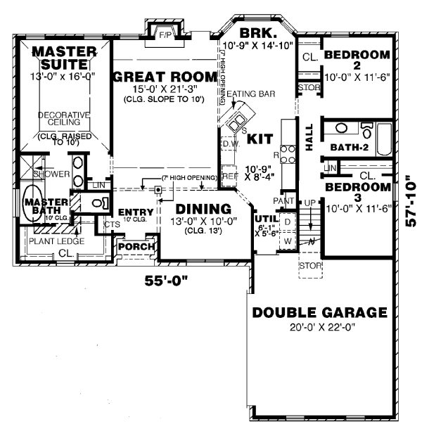 European Floor Plan - Main Floor Plan #34-108