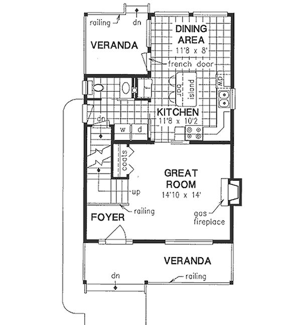 House Plan Design - Farmhouse Floor Plan - Main Floor Plan #18-280