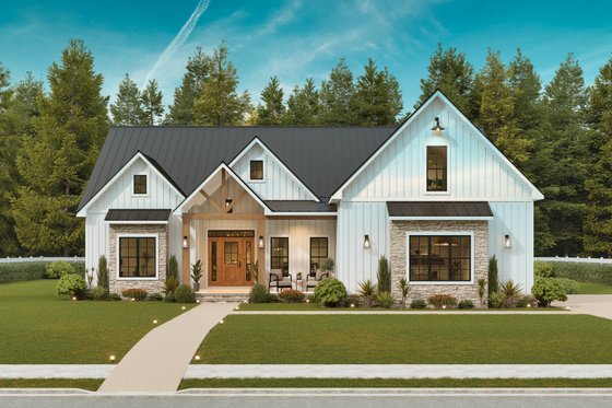 Exterior - Front Elevation 9 for Farmhouse House Plan #54-681 - 3 bed, 3 bath