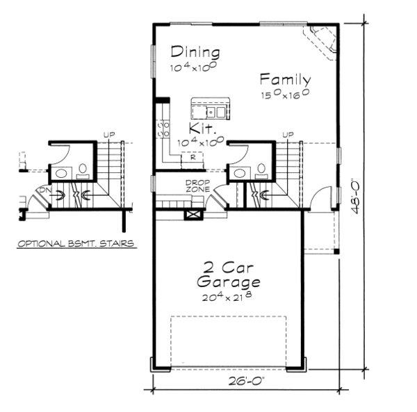 Dream House Plan - Traditional Floor Plan - Main Floor Plan #20-2101