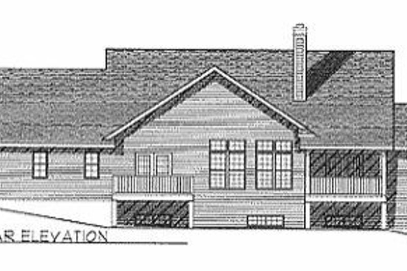 Home Plan - Exterior - Rear Elevation for Traditional House Plan #70-286 - 3 bed, 2.5 bath