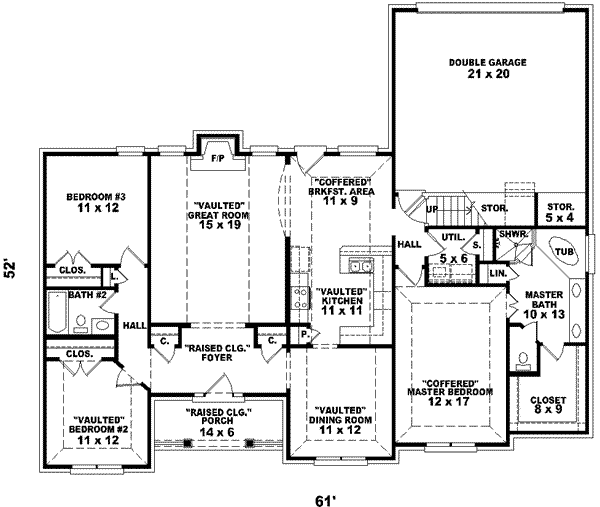 Traditional Floor Plan - Main Floor Plan #81-918