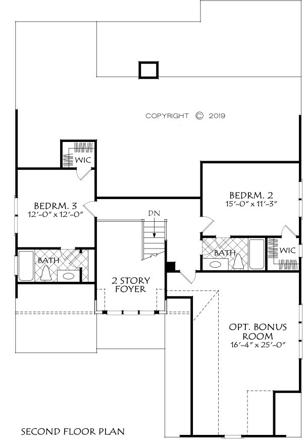 Farmhouse Floor Plan - Upper Floor Plan #927-1002