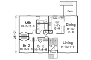 Traditional Style House Plan - 3 Beds 2.5 Baths 1720 Sq/Ft Plan #57-522 