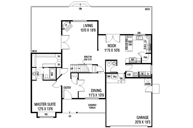 Cottage Style House Plan - 4 Beds 2.5 Baths 1958 Sq/Ft Plan #60-566 ...