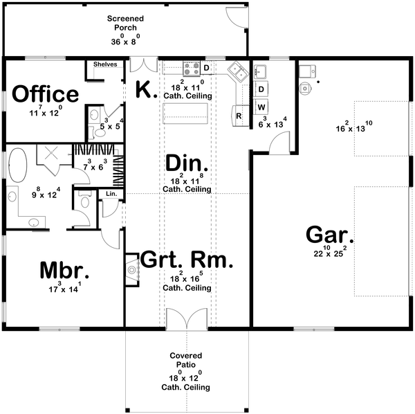 Dream House Plan - Barndominium Floor Plan - Main Floor Plan #455-552