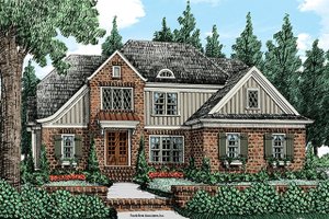 Cottage Exterior - Front Elevation Plan #927-14