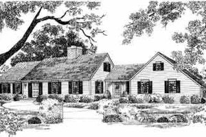 Colonial Exterior - Front Elevation Plan #72-349