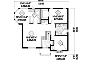 Traditional Style House Plan - 2 Beds 1 Baths 1107 Sq/Ft Plan #25-4450 