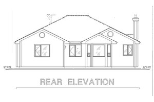 Exterior - Rear Elevation for Traditional House Plan #18-1014 - 3 bed, 2 bath