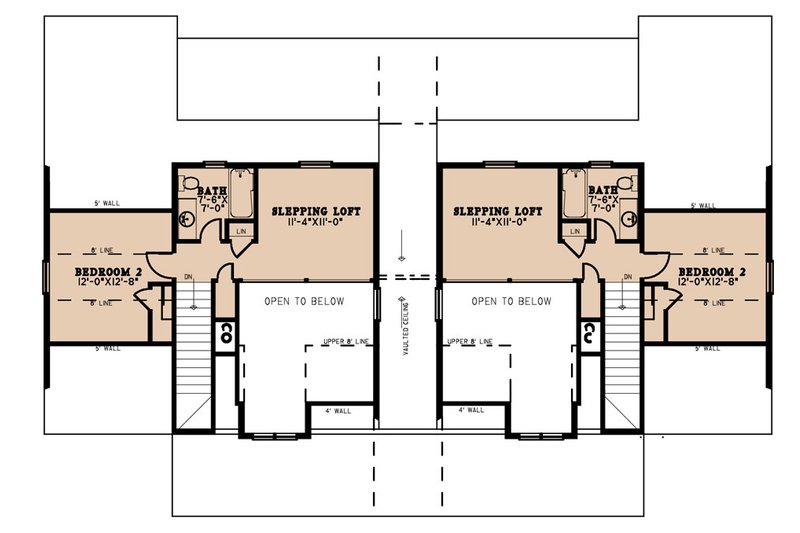 House Plan Design - Floor Plan - Upper Floor for Craftsman House Plan #923-260 - 3 bed, 2 bath