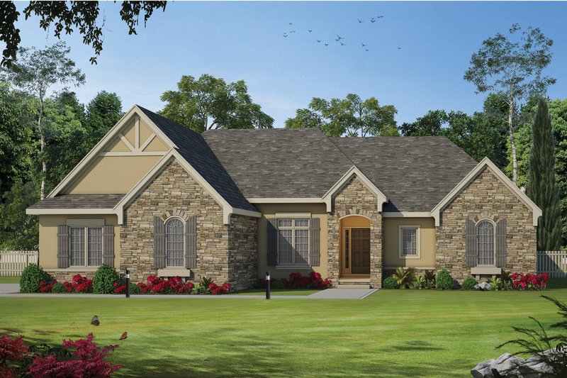 Architectural House Design - Craftsman Exterior - Front Elevation Plan #20-2131