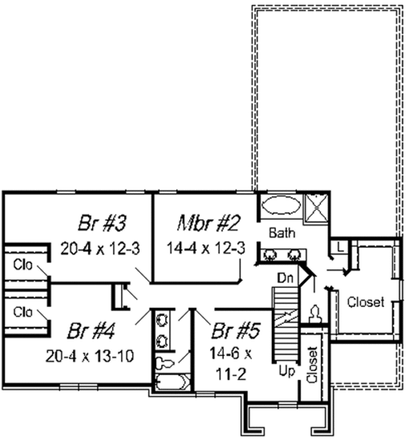 European Floor Plan - Upper Floor Plan #329-284