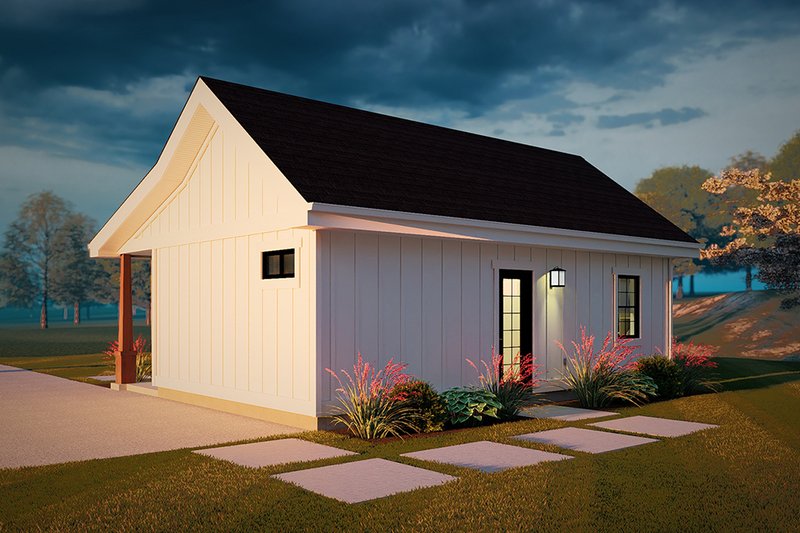 Home Plan - Exterior - Rear Elevation for Farmhouse House Plan #126-304, 1 bath