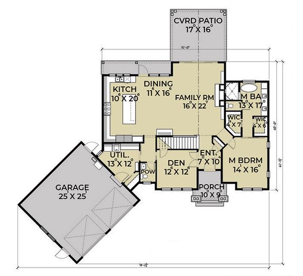 Home Plan - Farmhouse Floor Plan - Main Floor Plan #1070-10