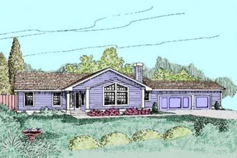 Home Plan - Bungalow Exterior - Front Elevation Plan #60-387