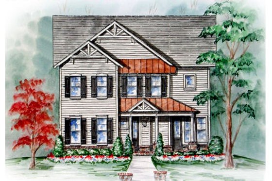 Exterior - Front Elevation for Cottage House Plan #54-117 - 4 bed, 2.5 bath