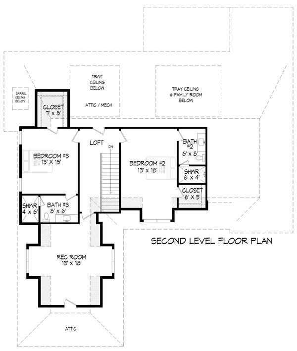 European Floor Plan - Upper Floor Plan #932-698