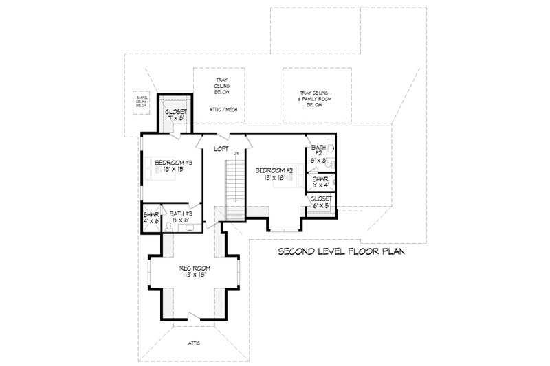 House Plan Design - Floor Plan - Upper Floor for European House Plan #932-698 - 3 bed, 3.5 bath