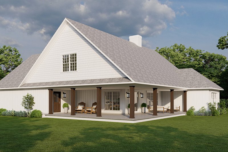 House Plan Design - Exterior - Rear Elevation for Cottage House Plan #923-294 - 4 bed, 3 bath
