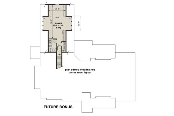 Floor Plan - Upper Floor for Farmhouse House Plan #51-1137 - 3 bed, 2.5 bath