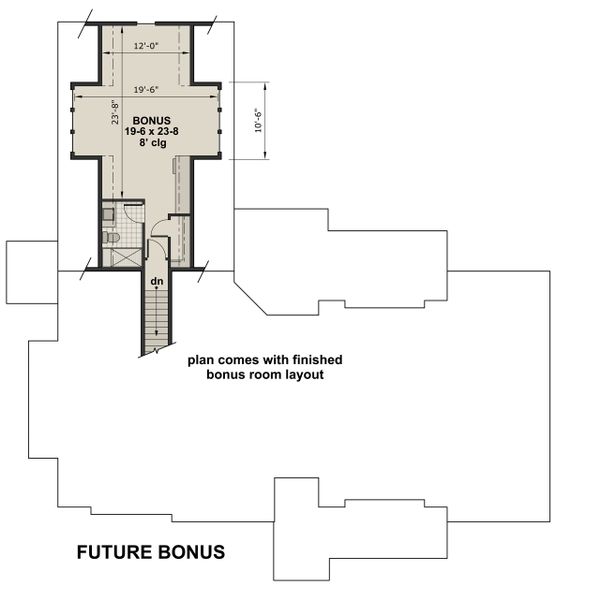 Farmhouse Floor Plan - Upper Floor Plan #51-1137