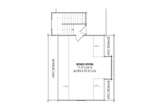 Floor Plan - Upper Floor for Farmhouse House Plan #1096-77 - 3 bed, 2 bath