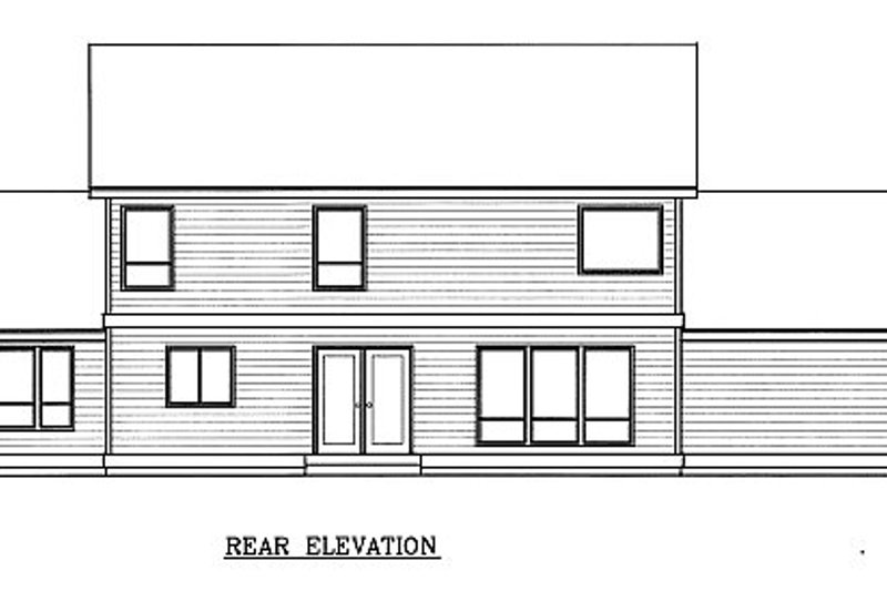 Home Plan - Exterior - Rear Elevation for Farmhouse House Plan #100-202 - 4 bed, 3 bath
