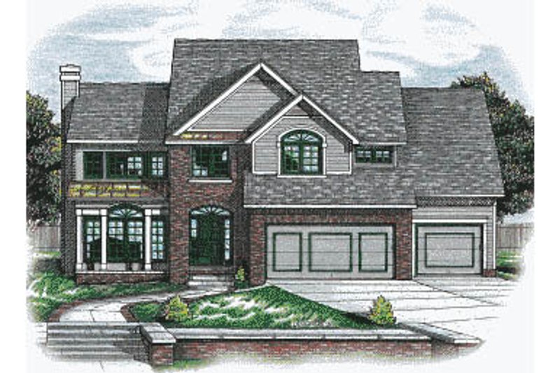 Traditional Style House Plan - 4 Beds 2.5 Baths 1814 Sq/Ft Plan #20-2024 - HomePlans.com