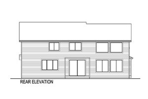 Exterior - Rear Elevation for Contemporary House Plan #569-85 - 5 bed, 3 bath