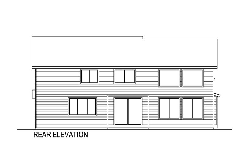 Dream House Plan - Exterior - Rear Elevation for Contemporary House Plan #569-85 - 5 bed, 3 bath