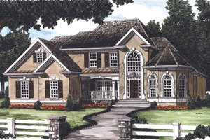 Exterior - Front Elevation 3 for Traditional House Plan #927-29 - 4 bed, 3.5 bath