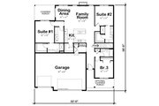 Ranch Style House Plan - 3 Beds 3 Baths 1777 Sq/Ft Plan #20-2512 