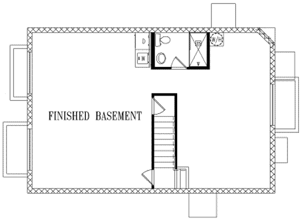 Adobe / Southwestern Floor Plan - Lower Floor Plan #1-122