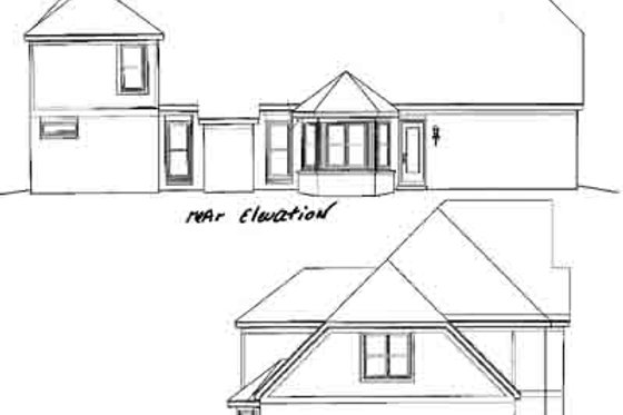 Exterior - Rear Elevation for Southern House Plan #81-210 - 4 bed, 2.5 bath